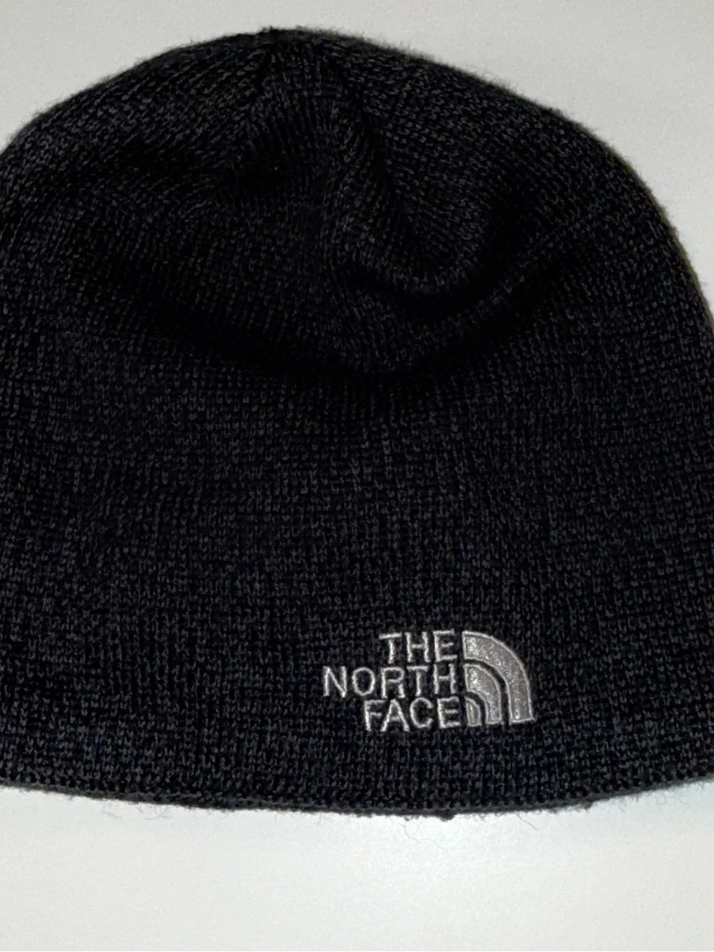 The North Face Men's Jim Beanie Dark Heather Gray Ribbed Knit